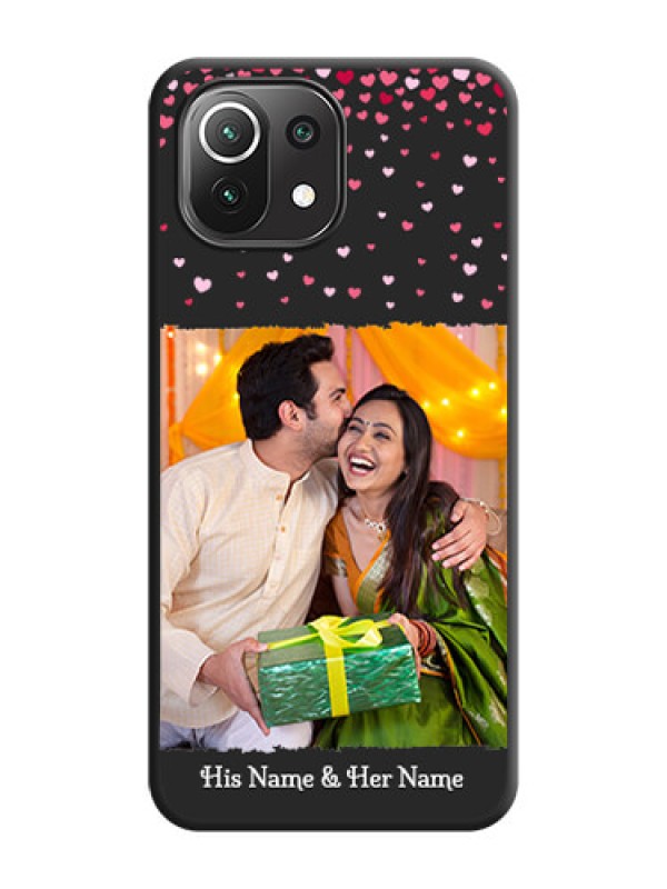 Custom Fall in Love with Your Partner  on Photo on Space Black Soft Matte Phone Cover - Mi 11 Lite