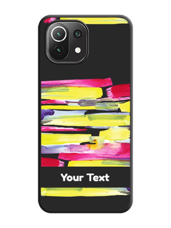 Custom Brush Coloured on Space Black Personalized Soft Matte Phone Covers - Mi 11 Lite