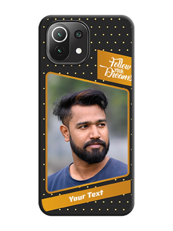 Custom Follow Your Dreams with White Dots on Space Black Custom Soft Matte Phone Cases - Mi 11 Lite