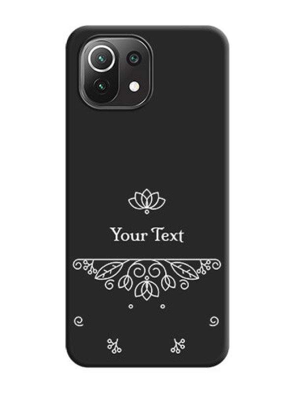 Custom Lotus Garden Custom Text On Space Black Personalized Soft Matte Phone Covers -Xiaomi Mi 11 Lite