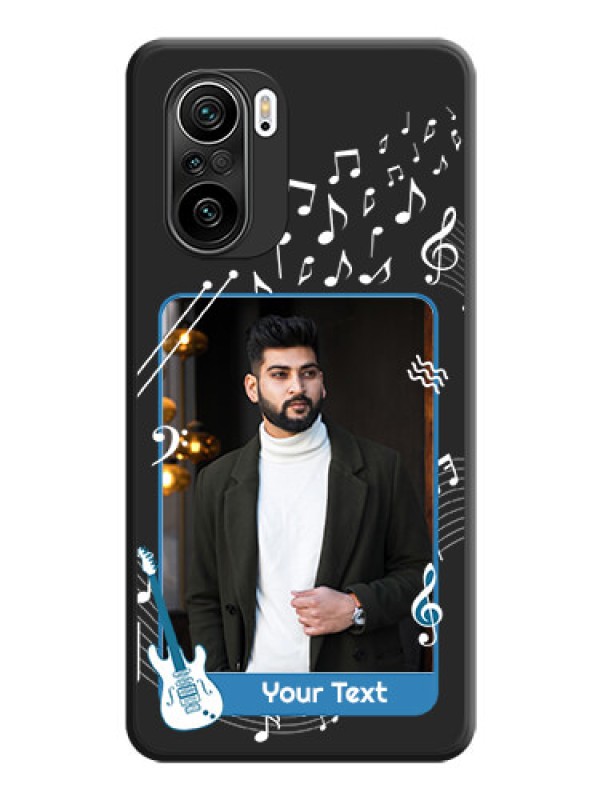 Custom Musical Theme Design with Text on Photo on Space Black Soft Matte Mobile Case - Mi 11X