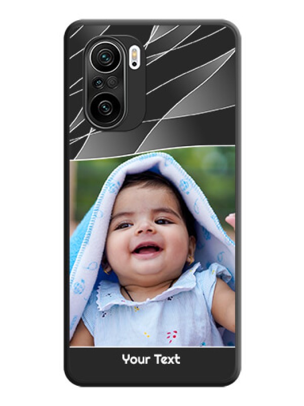 Custom Mixed Wave Lines on Photo on Space Black Soft Matte Mobile Cover - Mi 11X
