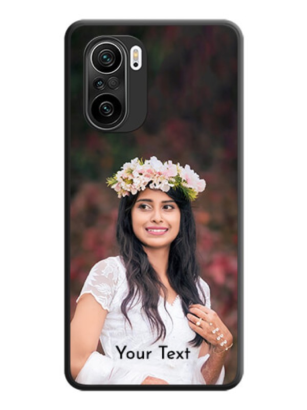 Custom Full Single Pic Upload With Text On Space Black Personalized Soft Matte Phone Covers -Xiaomi Mi 11X 5G