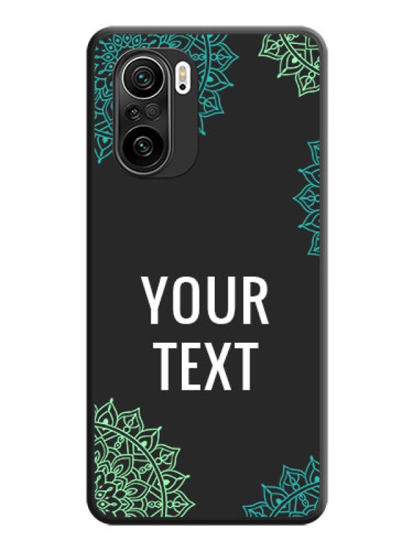 Custom Your Name with Floral Design on Space Black Custom Soft Matte Back Cover - Mi 11X Pro
