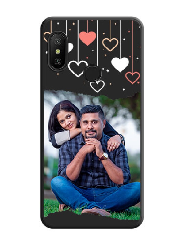 Custom Love Hangings with Splash Wave Picture on Space Black Custom Soft Matte Phone Back Cover - Mi A2 Lite