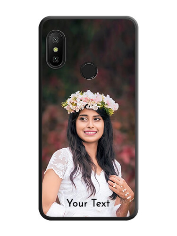 Custom Full Single Pic Upload With Text On Space Black Personalized Soft Matte Phone Covers -Xiaomi Mi A2 Lite