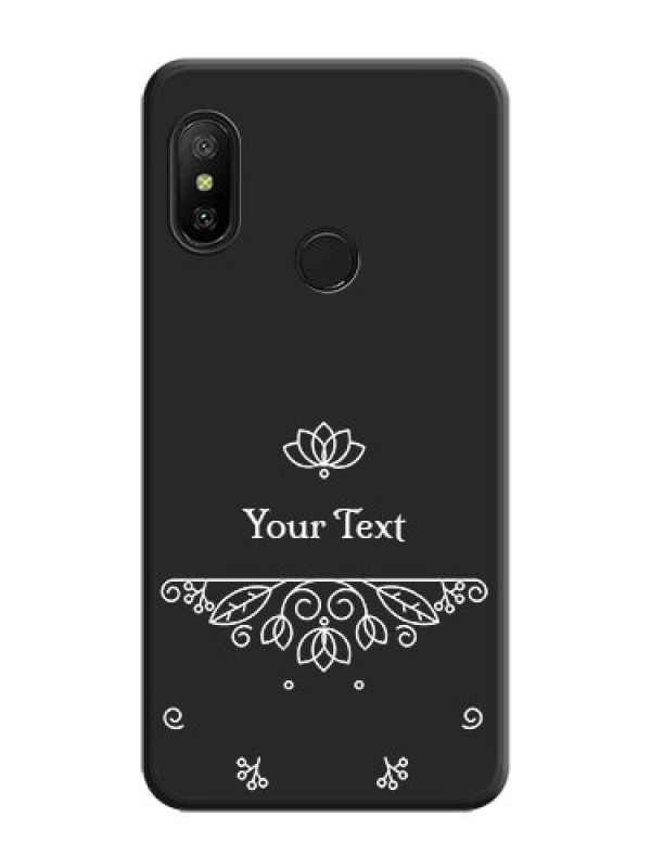 Custom Lotus Garden Custom Text On Space Black Personalized Soft Matte Phone Covers -Xiaomi Mi A2 Lite
