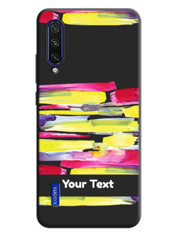 Custom Brush Coloured on Space Black Personalized Soft Matte Phone Covers - Mi A3