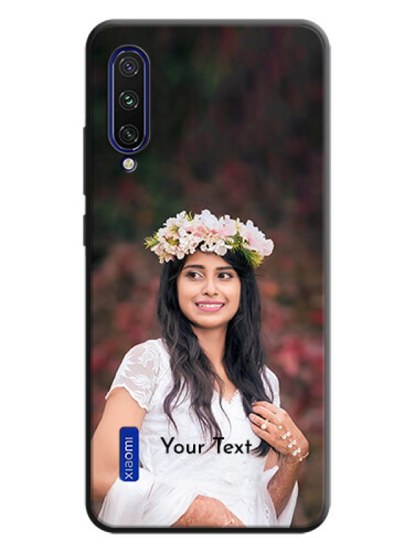 Custom Full Single Pic Upload With Text On Space Black Personalized Soft Matte Phone Covers -Xiaomi Mi A3