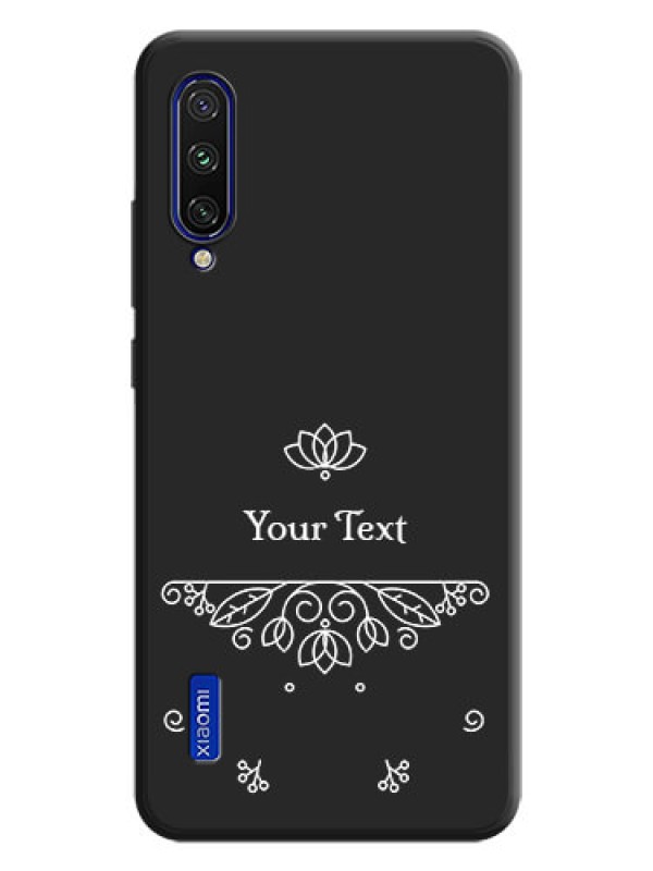 Custom Lotus Garden Custom Text On Space Black Personalized Soft Matte Phone Covers -Xiaomi Mi A3