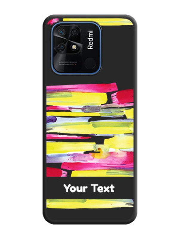Custom Brush Coloured on Space Black Personalized Soft Matte Phone Covers - Redmi 10 Power