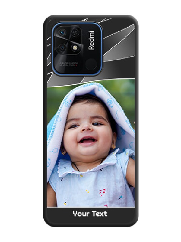 Custom Mixed Wave Lines on Photo on Space Black Soft Matte Mobile Cover - Redmi 10 Power