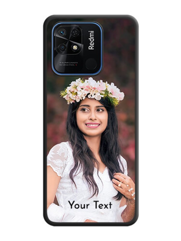 Custom Full Single Pic Upload With Text On Space Black Personalized Soft Matte Phone Covers -Xiaomi Redmi 10 Power