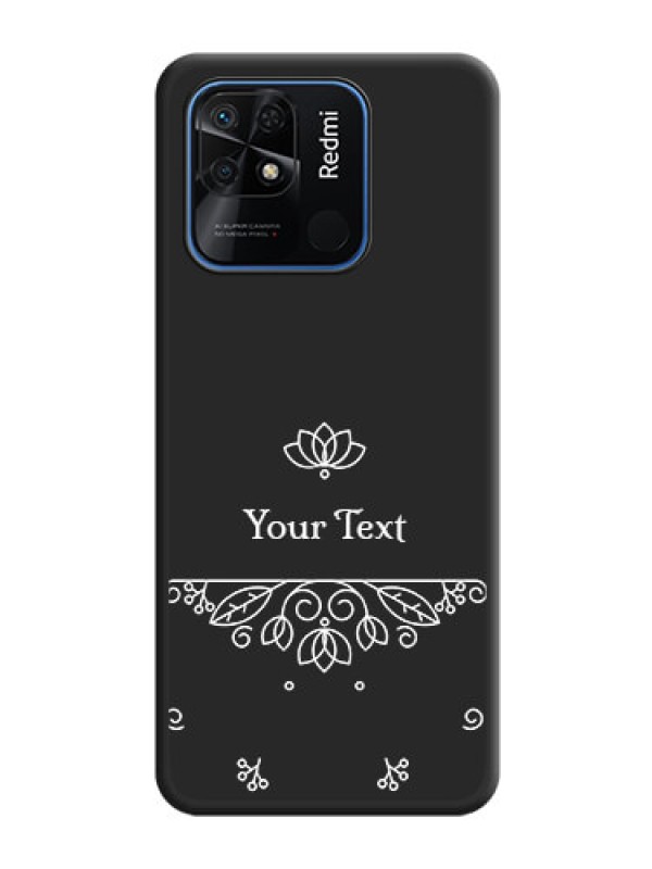 Custom Lotus Garden Custom Text On Space Black Personalized Soft Matte Phone Covers -Xiaomi Redmi 10 Power