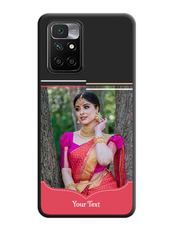Custom Classic Plain Design with Name on Photo on Space Black Soft Matte Phone Cover - Xiaomi Redmi 10 Prime