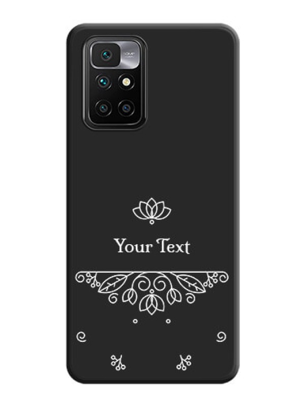 Custom Lotus Garden Custom Text On Space Black Personalized Soft Matte Phone Covers -Xiaomi Redmi 10 Prime
