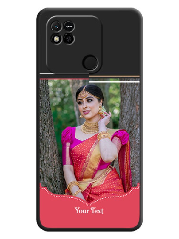 Custom Classic Plain Design with Name on Photo on Space Black Soft Matte Phone Cover - Xiaomi Redmi 10A Sport