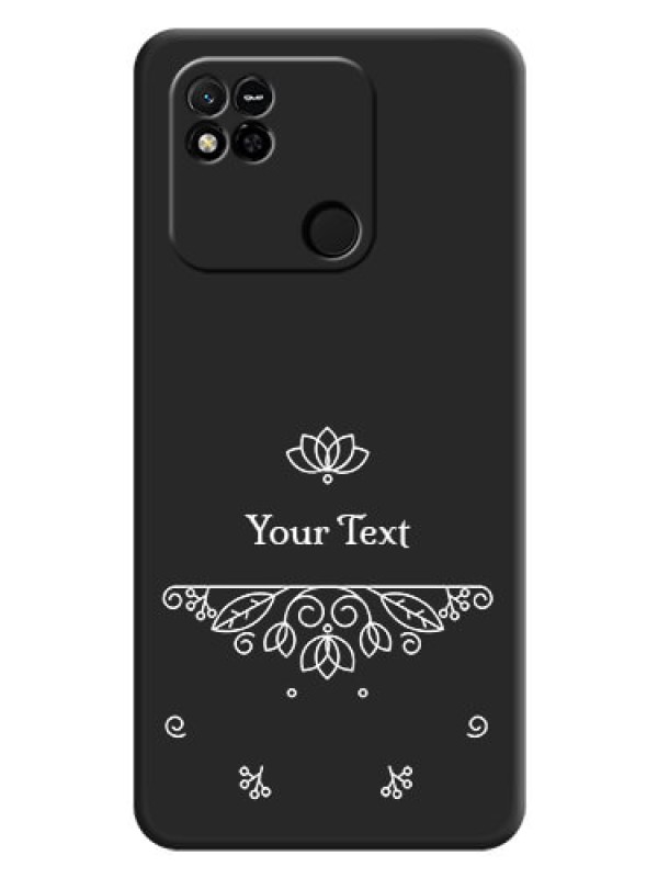 Custom Lotus Garden Custom Text On Space Black Personalized Soft Matte Phone Covers -Xiaomi Redmi 10A Sport