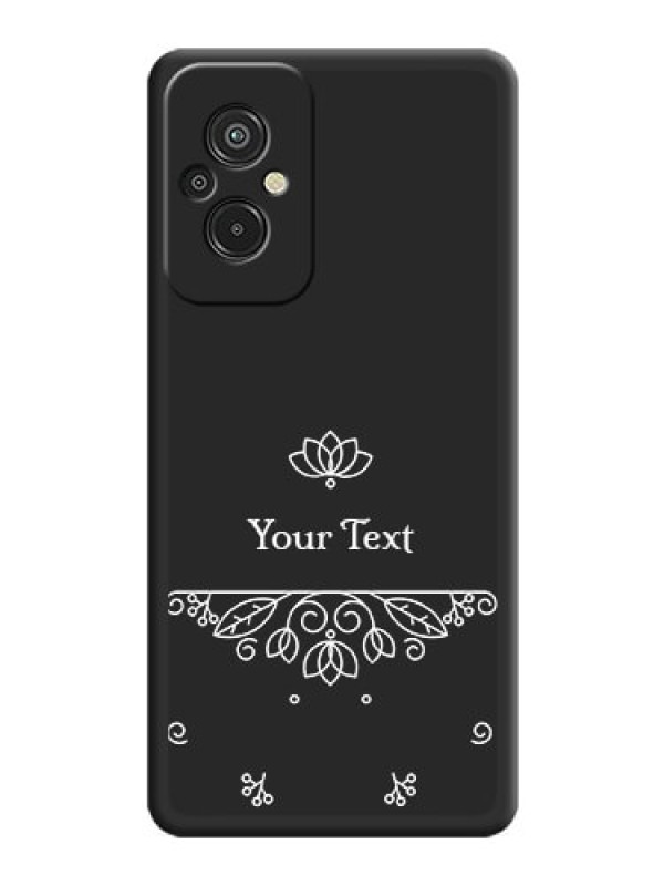 Custom Lotus Garden Custom Text On Space Black Personalized Soft Matte Phone Covers -Xiaomi Redmi 11 Prime 4G