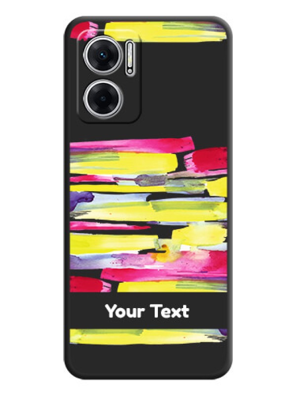 Custom Brush Coloured on Space Black Personalized Soft Matte Phone Covers - Xiaomi Redmi 11 Prime 5G