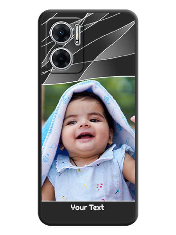 Custom Mixed Wave Lines on Photo on Space Black Soft Matte Mobile Cover - Xiaomi Redmi 11 Prime 5G