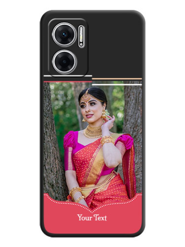 Custom Classic Plain Design with Name on Photo on Space Black Soft Matte Phone Cover - Xiaomi Redmi 11 Prime 5G