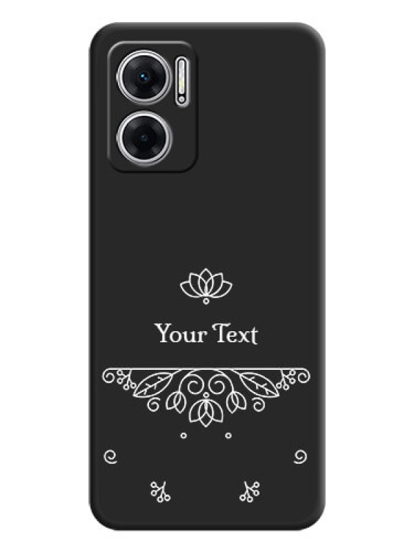 Custom Lotus Garden Custom Text On Space Black Personalized Soft Matte Phone Covers -Xiaomi Redmi 11 Prime 5G
