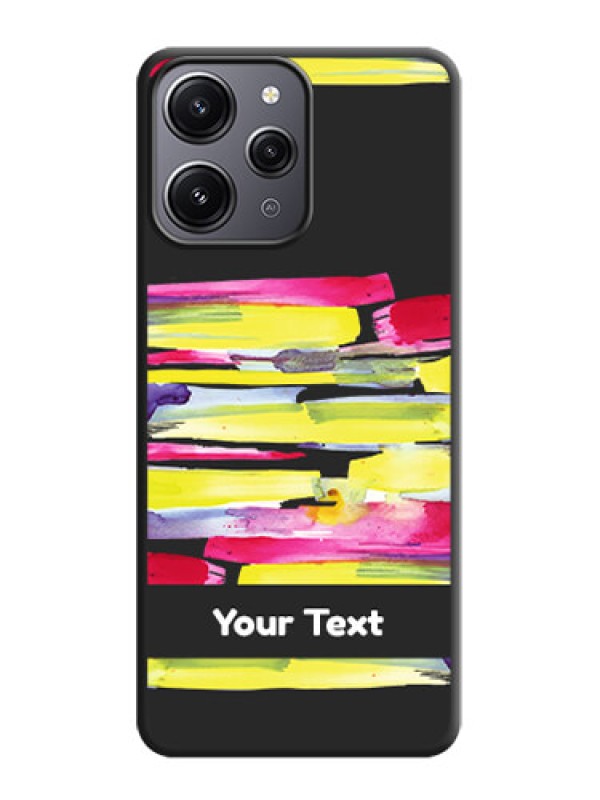 Custom Brush Coloured on Space Black Personalized Soft Matte Phone Covers - Redmi 12 4G