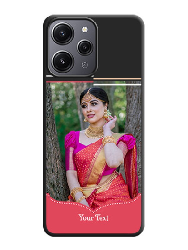 Custom Classic Plain Design with Name - Photo on Space Black Soft Matte Phone Cover - Redmi 12 4G