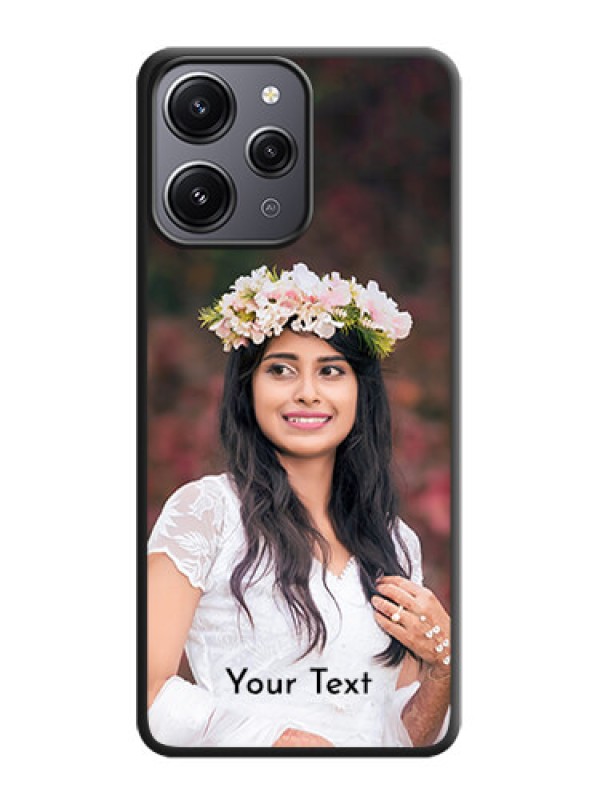 Custom Full Single Pic Upload With Text On Space Black Personalized Soft Matte Phone Covers - Redmi 12 4G