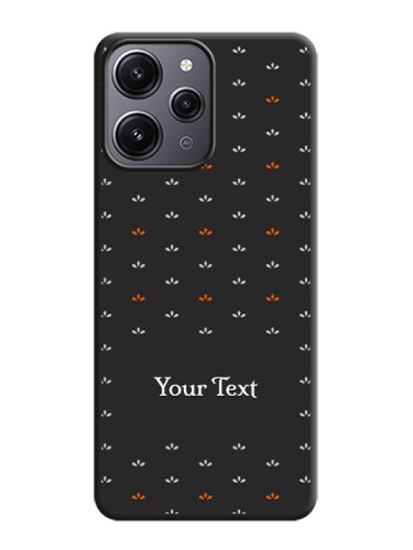 Custom Simple Pattern With Custom Text On Space Black Personalized Soft Matte Phone Covers - Redmi 12 4G