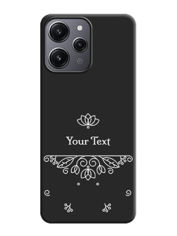 Custom Lotus Garden Custom Text On Space Black Personalized Soft Matte Phone Covers - Redmi 12 4G