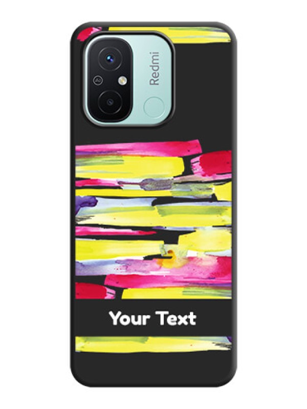 Custom Brush Coloured on Space Black Personalized Soft Matte Phone Covers - Redmi 12c