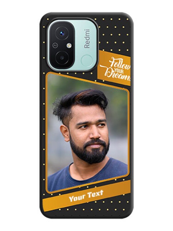 Custom Follow Your Dreams with White Dots on Space Black Custom Soft Matte Phone Cases - Redmi 12c