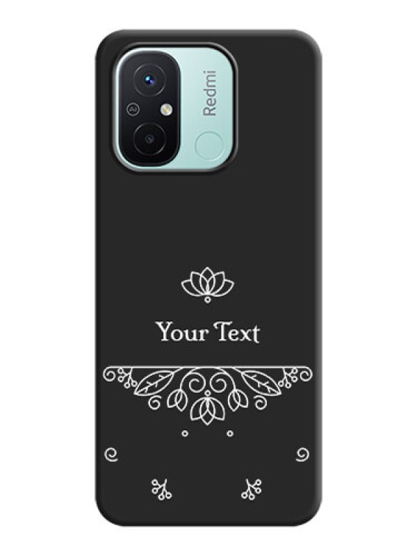 Custom Lotus Garden Custom Text On Space Black Personalized Soft Matte Phone Covers -Xiaomi Redmi 12C