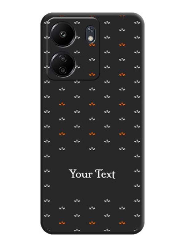 Custom Simple Pattern With Custom Text On Space Black Custom Soft Matte Mobile Back Cover - Redmi 13C 4G