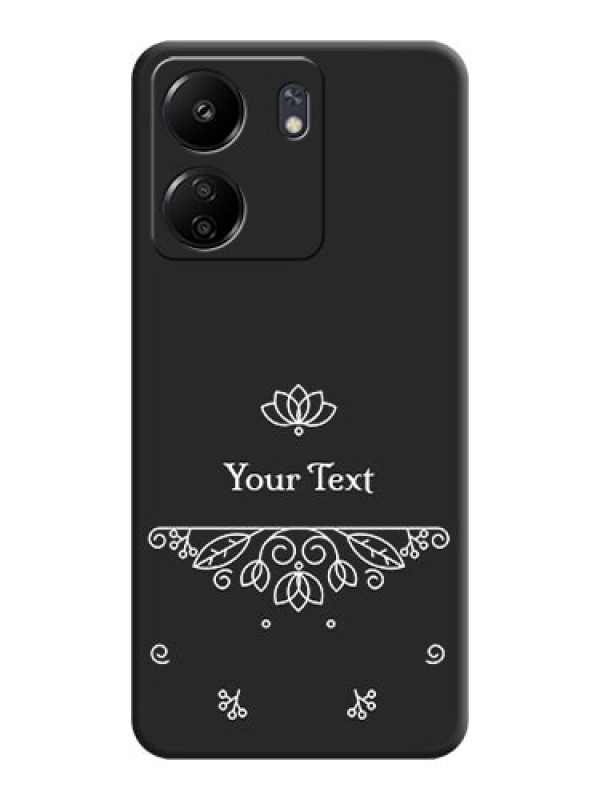 Custom Lotus Garden Custom Text On Space Black Custom Soft Matte Mobile Back Cover - Redmi 13C 4G