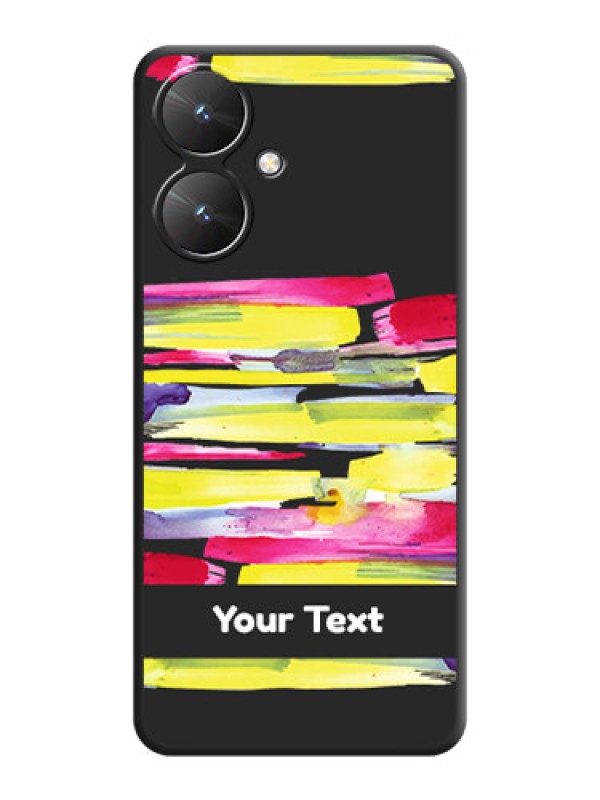 Custom Brush Coloured On Space Black Custom Soft Matte Mobile Back Cover - Redmi 13C 5G