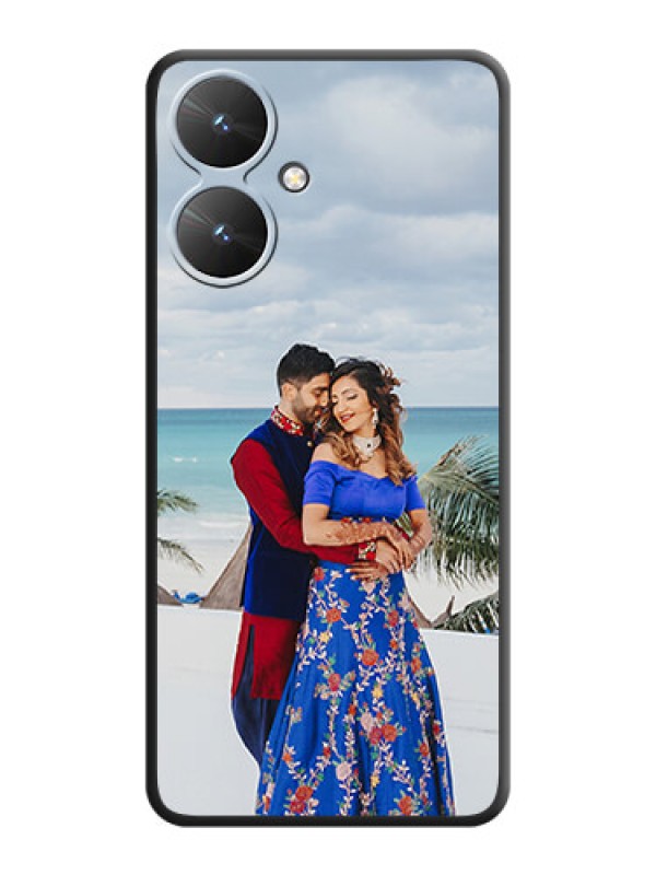 Custom Full Single Pic Upload On Space Black Custom Soft Matte Mobile Back Cover - Redmi 13C 5G