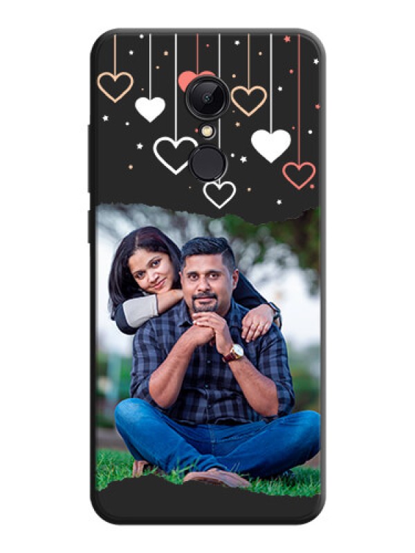 Custom Love Hangings with Splash Wave Picture on Space Black Custom Soft Matte Phone Back Cover - Redmi 5