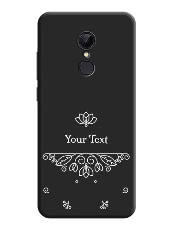 Custom Lotus Garden Custom Text On Space Black Personalized Soft Matte Phone Covers -Xiaomi Redmi 5