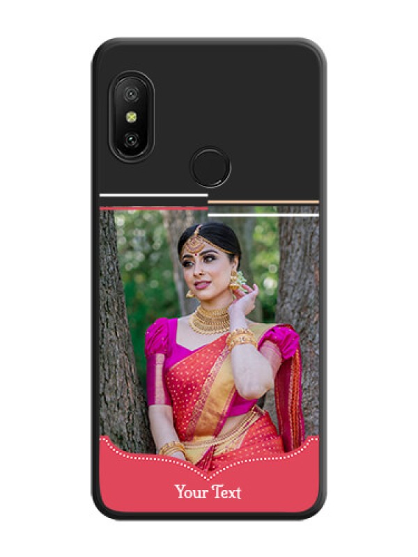 Custom Classic Plain Design with Name on Photo on Space Black Soft Matte Phone Cover - Redmi 6 Pro