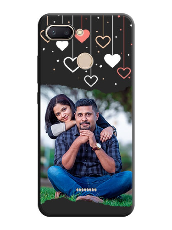 Custom Love Hangings with Splash Wave Picture on Space Black Custom Soft Matte Phone Back Cover - Redmi 6