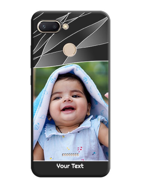 Custom Mixed Wave Lines - Photo on Space Black Soft Matte Mobile Cover - Redmi 6
