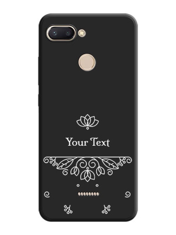Custom Lotus Garden Custom Text On Space Black Personalized Soft Matte Phone Covers -Xiaomi Redmi 6
