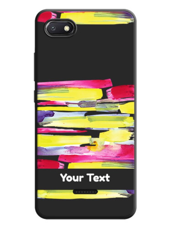 Custom Brush Coloured on Space Black Personalized Soft Matte Phone Covers - Redmi 6A