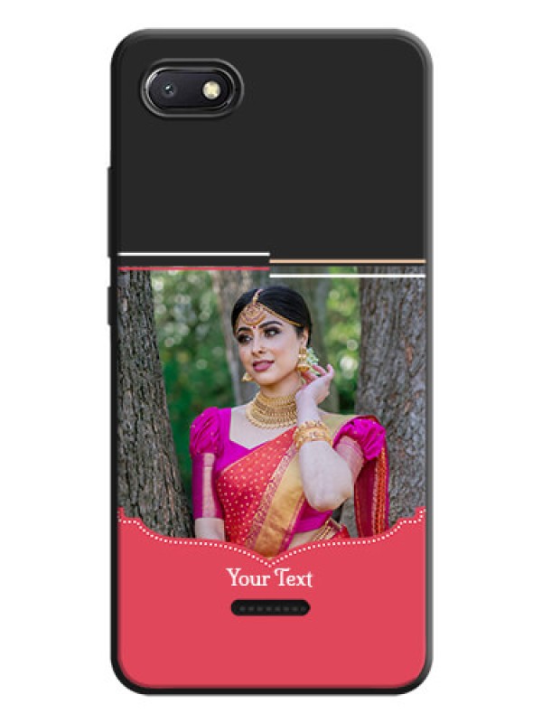 Custom Classic Plain Design with Name - Photo on Space Black Soft Matte Phone Cover - Redmi 6A