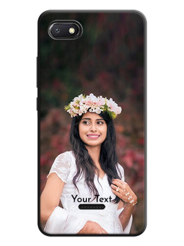 Custom Full Single Pic Upload With Text On Space Black Personalized Soft Matte Phone Covers -Xiaomi Redmi 6A