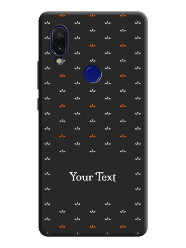 Custom Simple Pattern With Custom Text On Space Black Personalized Soft Matte Phone Covers -Xiaomi Redmi 7