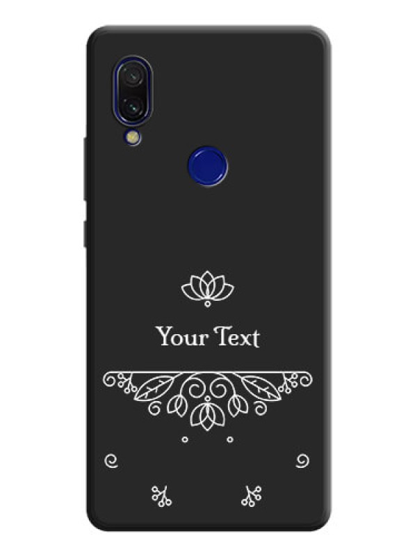 Custom Lotus Garden Custom Text On Space Black Personalized Soft Matte Phone Covers -Xiaomi Redmi 7